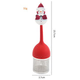 Christmas Loose Tea Steeper Mesh Filter Uniform Filter Holes Filter for Leaf Tea and Mulling Spices（2 pcs）