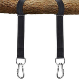 Strap with Safer Lock Snap Carabiner Hooks Perfect for Tree Swing & Hammocks,Carry Pouch Easy Fast Installation, Black