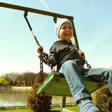 Strap with Safer Lock Snap Carabiner Hooks Perfect for Tree Swing & Hammocks,Carry Pouch Easy Fast Installation, Black