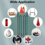 Stainless Steel Permanent Rust Chain  Free Quick Links,  Load Bearing, for Swing, Yoga, Hammock, sandbag Suspension.