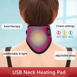 USB Neck Heating Pad Electric Neck Wrap for Pain Relief Heated Neck Warmer Physical Therapy Heated Neck Brace 3 Adjustable
