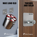 Self Adhesive Towel Hooks, Without Nails Sticky Hooks Waterproof Adhesive Hooks Heavy Duty, Robe Towel Hooks Coat Door Hooks