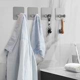 Self Adhesive Towel Hooks, Without Nails Sticky Hooks Waterproof Adhesive Hooks Heavy Duty, Robe Towel Hooks Coat Door Hooks