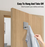 Self Adhesive Towel Hooks, Without Nails Sticky Hooks Waterproof Adhesive Hooks Heavy Duty, Robe Towel Hooks Coat Door Hooks