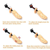 1Pcs Two Way Wooden Adjustable Shoe Stretcher Professional Shoes Expander One Pair for Men or Women Shoes Boots