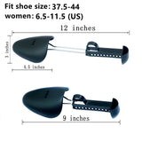 2 Pairs Plastic Shoe Tree Stretcher Shaper for Women Adjustable Shoe Trees Women，for travel, your closed-toe heels (Black)