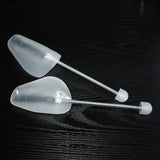 2 Pairs Practical Adjustable Length Women Shoe Tree Shoe Stretcher Portable Shoe Boot Shaper Support Holder(Transparent)
