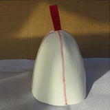 Sauna Hat,Sauna Cap White Wool Felt Sauna Hat Cap for Russian Sauna Hut Unisex with Hang Loop Supply