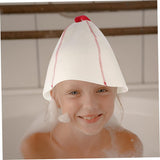 Sauna Hat,Sauna Cap White Wool Felt Sauna Hat Cap for Russian Sauna Hut Unisex with Hang Loop Supply