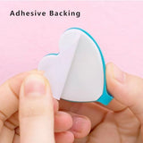 12 pcs Heart Shaped Self-Adhesive Wall Hook Door Hook Coat Hooks, Stainless Steel Strong Sticky Decorative Hooks for Kitchen