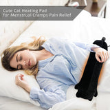 Heating Pad for Menstrual Cramps Period & Neck Shoulder Pain Relief, Portable Cat with a Hot Soft Belly USB Powered