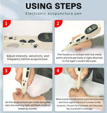 Electronic Acupuncture Pen Pain Relief Therapy Meridian Pen Find Acupoints Automatically Massage Heads Rechargeable