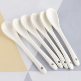 Porcelain Egg Spoons for Soft-Boiled Eggs Coffee Tea Desserts Ceramic Spoon Set of 6 for coffee, tea, hot chocolate