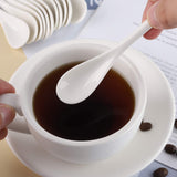 Porcelain Egg Spoons for Soft-Boiled Eggs Coffee Tea Desserts Ceramic Spoon Set of 6 for coffee, tea, hot chocolate