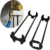 Basin Wrench Set, Dual Head Pipe Plumbers Wrench Faucet and Sink Installer Multi-functional Maintenance Tool for Bathroom Kitchen