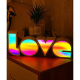 LOVE Colorful Technicolor Night Light LED USB Plug In Mood Lamp Kids Girls Bedroom Bedroom Nursery Relaxing Soothing