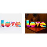 LOVE Colorful Technicolor Night Light LED USB Plug In Mood Lamp Kids Girls Bedroom Bedroom Nursery Relaxing Soothing