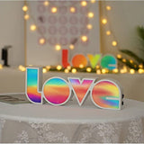 LOVE Colorful Technicolor Night Light LED USB Plug In Mood Lamp Kids Girls Bedroom Bedroom Nursery Relaxing Soothing