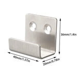 Stainless Steel Tile Hanger, 6 Pcs Ceramic Tile Display Wall-Mounted Hooks, Heavy Duty Flat J Hooks Hooks
