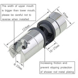 Replacement Hand Shower Bracket for Slide Bar 18-25MM Adjustable Rail Shower Head Holder, Chrome Finished