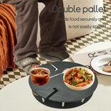 Premium Reusable Appetizer Wine Holder Plate for parties Catering and Home Use-Cocktail Buffet Plates with Drink Holder