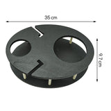 Premium Reusable Appetizer Wine Holder Plate for parties Catering and Home Use-Cocktail Buffet Plates with Drink Holder