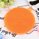 "4PCS  Color random Silicone Scrubber Brush Dish Wash Cloth Dirt Cleaning for Kitchen Bathroom Random Color| Attractive Processing"