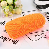 "4PCS  Color random Silicone Scrubber Brush Dish Wash Cloth Dirt Cleaning for Kitchen Bathroom Random Color| Attractive Processing"