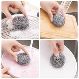 3 Pack Stainless Steel Wool Scrubber, Scrubbing Scouring Pad, Steel Wool Scrubber for Kitchens, Bathroom and More