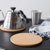 4 PCS ork Trivets for Dishes, Pots, Pans and Plants, 7.4" Diameter, Heat Resistant Cork Trivets for Pots and PansBrown