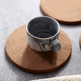 4 PCS ork Trivets for Dishes, Pots, Pans and Plants, 7.4" Diameter, Heat Resistant Cork Trivets for Pots and PansBrown