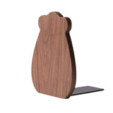 2pcs，Bookshelf Decoration Wooden Bookshelf Black Walnut Desktop Bookshelf Cute Bear Bookshelf Interesting Art Bookshelf