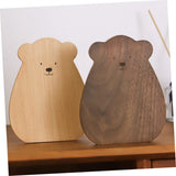 2pcs，Bookshelf Decoration Wooden Bookshelf Black Walnut Desktop Bookshelf Cute Bear Bookshelf Interesting Art Bookshelf