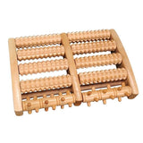 Wooden foot massage roller, bipedal massage roller, used to relieve foot fatigue, pain, and plantar fasciitis