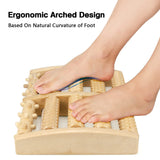 Wooden foot massage roller, bipedal massage roller, used to relieve foot fatigue, pain, and plantar fasciitis