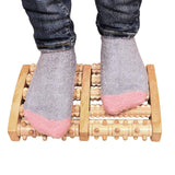 Wooden foot massage roller, bipedal massage roller, used to relieve foot fatigue, pain, and plantar fasciitis