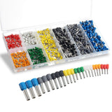 800PCS Wire Ferrules, Insulated Ferrule Crimp Pin Terminal Kit for Electrical Projects, AWG 24-10, 8 Sizes