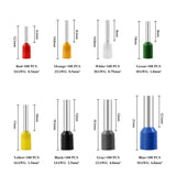 800PCS Wire Ferrules, Insulated Ferrule Crimp Pin Terminal Kit for Electrical Projects, AWG 24-10, 8 Sizes
