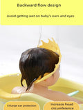 Shower Cap Waterproof Shampoo hat for Children Toddler Girls Boys Protect Ears Eyes，Adjustable Silicone Hair Washing Visor