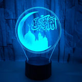 3D Remote Control 16 Color Night Lights Illusion Acrylic LED Table Bedside Lamp Children Bedroom Desk Decor Birthday Christmas