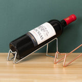 Simple Electroplating Craft Wine Rack Stainless Steel Red Wine Beer Wine Holder Household Wine Bottle Rack Accessories （2pcs）