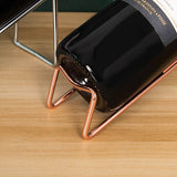 Simple Electroplating Craft Wine Rack Stainless Steel Red Wine Beer Wine Holder Household Wine Bottle Rack Accessories （2pcs）