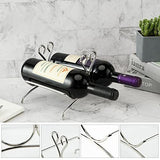 Wine Rack 2 Stainless Steel Wine Bottle Racks, Red Wine Shelf, Red Wine Display Shelf, Waterproof and Rust Proof