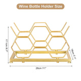 Countertop Wine Rack - 5 Bottle Freestanding Modern Gold Metal Small Wine Rack - Tabletop Wine Holder Stand for Cabinet, Pantry