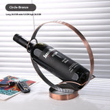 Wine Holder Wine Rack Metal Wine Bottle Storage Shelf -Countertop Crafts Home Decorations Interior,bronze,Silver（2pcs）