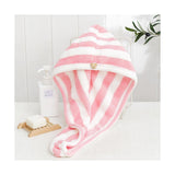 2pcs Microfibre After Shower Hair Drying Wrap Lady's Towel Quick Dry Hair Hat Cap Turban Head Wrap Bathing Tools