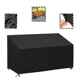 Waterproof Sun Protection Outdoor Furniture 3-Seater Bench Covers with Drawstring Toggle for Deep Seat Lounge,  Cushion Couch