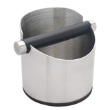 Knock Box, Stainless Steel Coffee Grounds Knock Box, With Removable Knock Bar and Non-Slip Rubber Base (Silver)