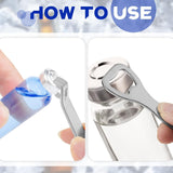 2 Pcs Vial Decapper for Flip Vial Cap Stainless Steel Remover Oral Liquid Pharmacy Seal Opener Crimped Vial Cap Opener Bottle