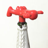 3 Pcs Funny Happy Red Man Wine Stopper Novelty Beer Corkscrew & Bottle Opener Novelty Bottle Stopper （3pcs）